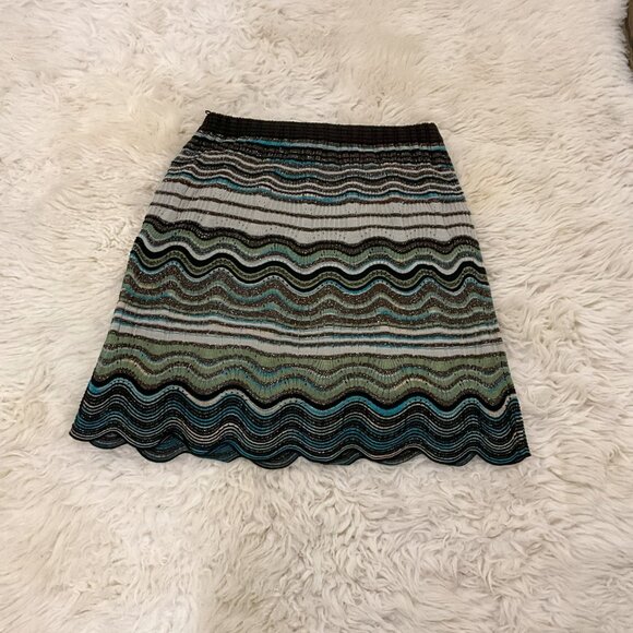 Missoni Metallic Knit Wave Skirt – Size 4 (S/XS) - Picture 2 of 8
